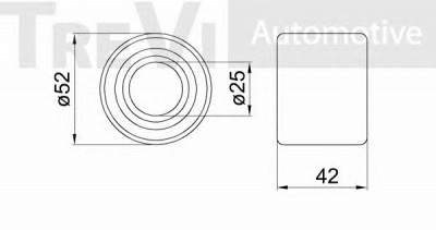 TREVI AUTOMOTIVE wb2273 -  Комплект подшипника ступицы колеса